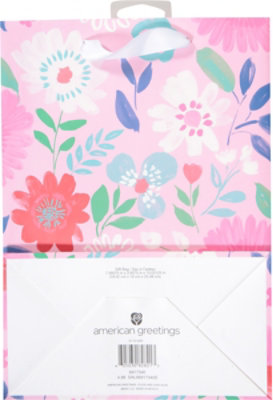 American Greeting Pink Floral Medium Gift Bag - Each - Image 4