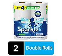 Sparkletear-a-square Paper Towels, 2 Double Rolls - 2 Roll