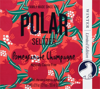 Polar Seltzer Pomegranate Champagne 6-12fz - 6-12 FZ - Image 6