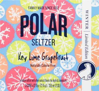 Polar Seltzer Key Lime Grapefruit 6-12fz - 6-12 FZ - Image 6