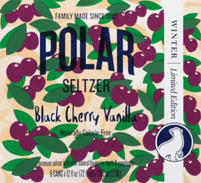 Polar Seltzer Black Cherry Vanilla 6-12fz - 6-12 FZ - Image 6