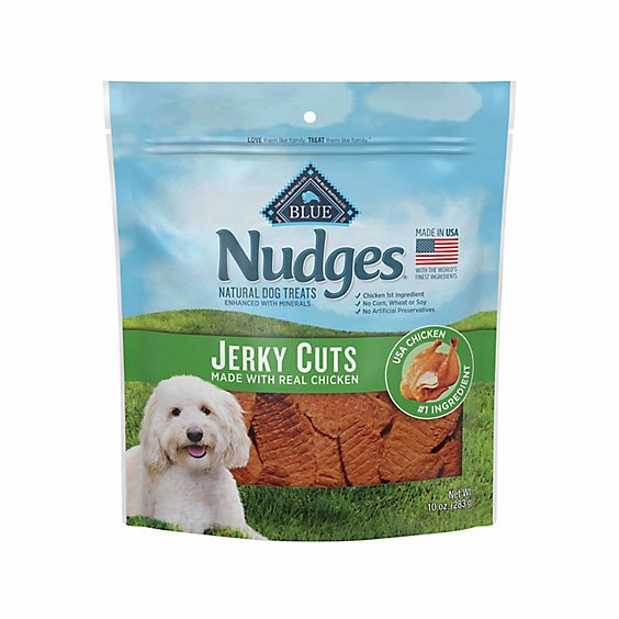 Blue Nudges Jerky Cuts Natural Chicken Dog Treats Bag - 10 Oz