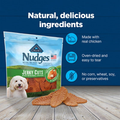 Blue Buffalo Nudges Jerky Cuts Dog Treats with Natural Ingredients Chicken - 10 Oz - Image 7
