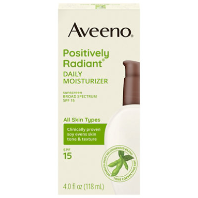 Aveeno Positively Radiant SPF 15 Daily Face Moisturizer - 4 Fl. Oz. - Image 1