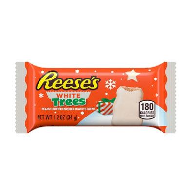 Reeses White Creme Peanut Butter Trees Christmas Candy Pack - 1.2 Oz - Image 1