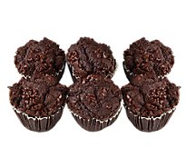Double Chocolate Chip Muffins 6 Count - Each