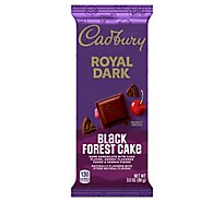 Cadbury Royal Dark Black Forest Dark Chocolate With Cherries And Cookie Pieces X-large Bar - 3.5 OZ