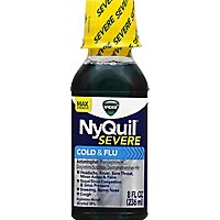 Vicks Nyquil Severe Cold And Flu Relief Liquid Medicine, 8 Fl Oz - 8 FZ - Image 2