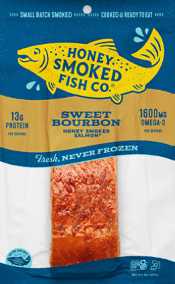Honey Smoked Fish Salmon Sweet Bourbon - 8 OZ - Image 1