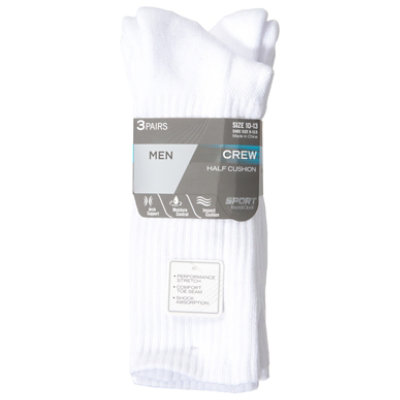 Infini Rtc 3pk Men Ath Hf Csh Crw Wht - EA - Image 3