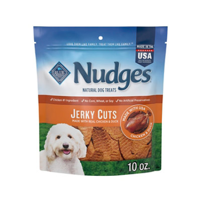 Blue Nudges Natural Duck Jerky Cuts Dog Treats Bag - 10 Oz - Image 1