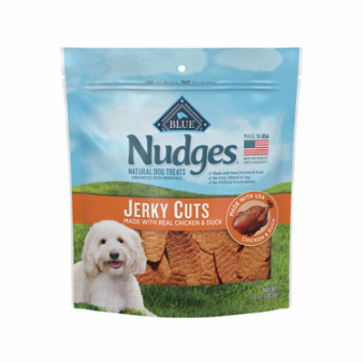 Blue Nudges Natural Duck Jerky Cuts Dog Treats Bag - 10 Oz - Image 1