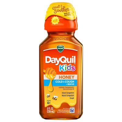 Vicks Dayquil Kids Cold And Cough Plus Mucus Relief Made With Real ...