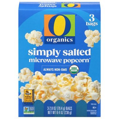O Organics Popcorn Microwave 3-2.8 Oz - 3-2.8 OZ