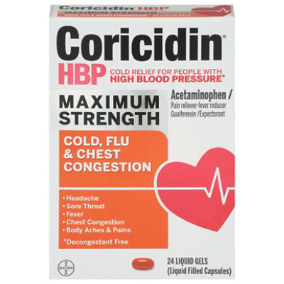 Coricidin Hbp Cold & Flu Day Lg 24ct - 24 CT - Image 2