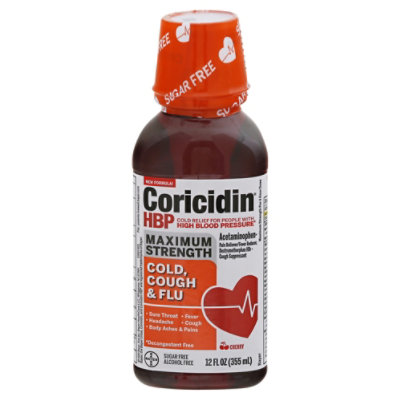 Coricidin Co Cough Flu Sf/af Liq 12oz Rs - 12 FZ - Image 1
