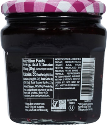 Bonne Maman Blueberry Less Sugar Fruit Spread - 11.8 Oz - Image 5