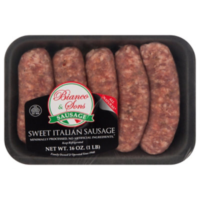 Bianco & Sons Sweet Italian Pork Sausage - 16 Oz - Image 1