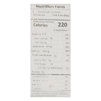 Bianco & Sons Sweet Italian Pork Sausage - 16 Oz - Image 4