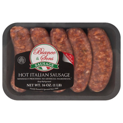 Bianco & Sons Hot Italian Pork Sausage - 16 Oz - Image 2