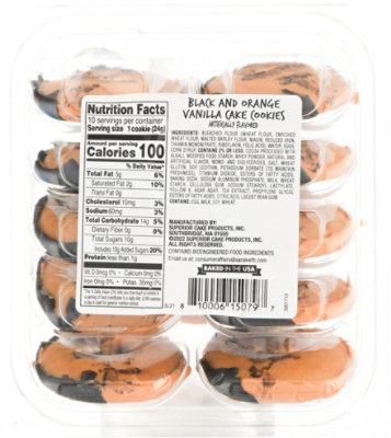 Superior On Main Black And Orange Iced Cake Cookies - 8.5 Oz - Image 6