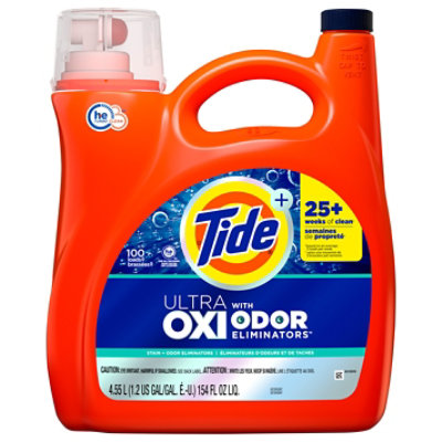 Tide He Liquid Detergent Ultra Oxi With Odor Eliminators - 154 Fl. Oz.