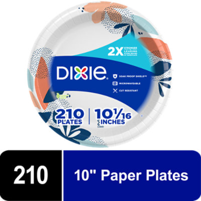 Dixie Everyday Printed Paper Plates, 10 1/16 Inch Plates - 210 Count - Image 1