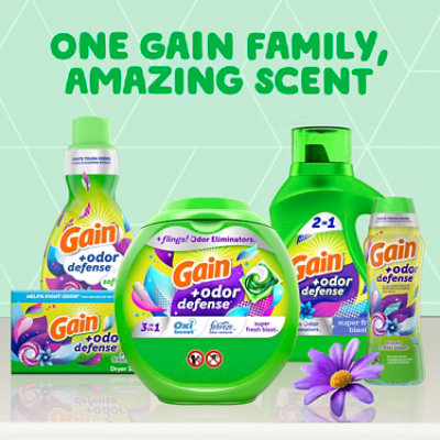 Gain Odor Defense 2 In 1 Super Fresh Blast Liquid Detergent - 46 Fl. Oz. - Image 8