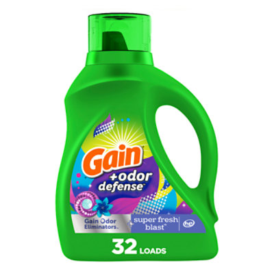 Gain Odor Defense 2 In 1 Super Fresh Blast Liquid Detergent - 46 Fl. Oz. - Image 1