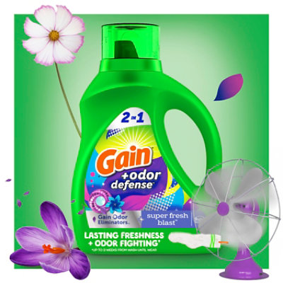 Gain Odor Defense 2 In 1 Super Fresh Blast Liquid Detergent - 46 Fl. Oz. - Image 6