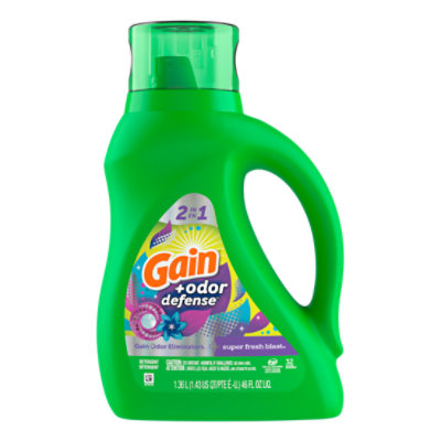 Gain Odor Defense 2 In 1 Super Fresh Blast Liquid Detergent - 46 Fl. Oz. - Image 1