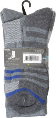 Round the Clock Size 9-11 Sport Boys Crew Half Cushion Socks - 3 Count - Image 4