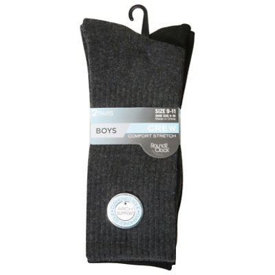 Round The Clock Men Cascrew Charcol Size 9-11 Socks - 2 Count - Image 3