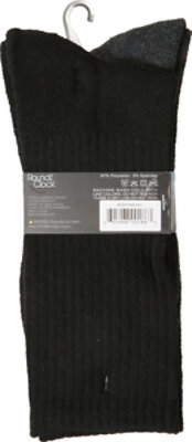 Round The Clock Men Cascrew Charcol Size 9-11 Socks - 2 Count - Image 4