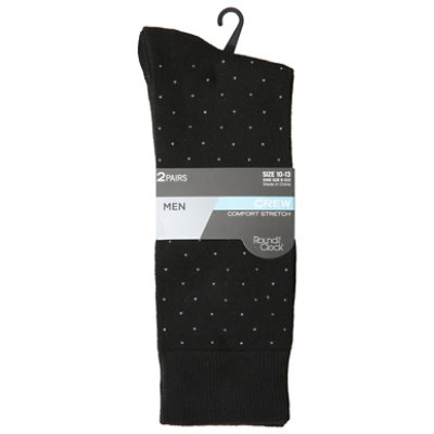 Round the Clock Size 10-13 Men Crew Socks - 2 Count - Image 3