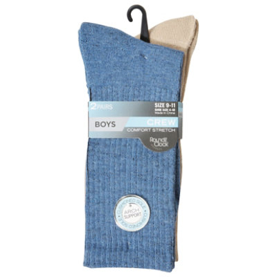 Round the Clock Size 9-11 Boys Crew Socks - 2 Count - Image 3