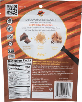 Undercover Dark Chocolate Pumpkin Spice Chocolate Quinoa Crisp  - 2 Oz - Image 6