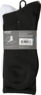 Round the Clock Size 10-13 Sport Mens Crew Half Cushion Socks - 3 Count - Image 4