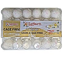 Sunhearth Cage Free White Large Eggs - 24 Count