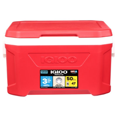 Igloo Profile II 50 Quart Red Cooler - Each - Image 3