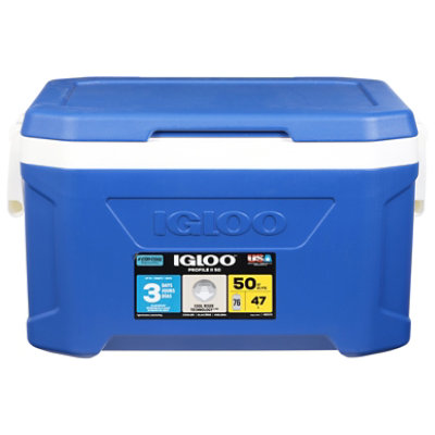 Igloo 50Qt Profile Ii Chest Cooler Blue Cool Riser Technology Elevated Design Improves Cooling Performance 1 Count - Each - Image 3