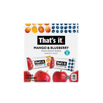 Thats It Mini Fruit Bars Blueberry And Mango - 6 Oz - Image 1