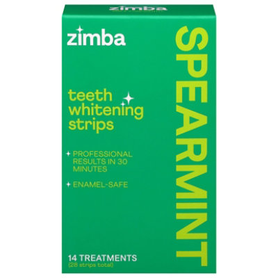 Zimba Spearmint Teeth Whitening Strips - 28 Count - Image 1