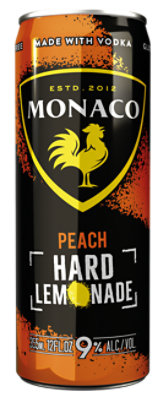 Monaco Peach Lemonade - 12 Fl. Oz. - Image 1