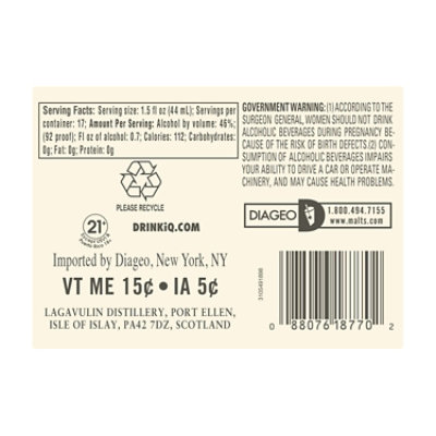 Lagavulin Offerman Edition Charred Oak Cask 11 Year Old Islay Single Malt Scotch Whisky - 750 Ml - Image 3