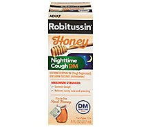 Robitussin Max Strength Honey Nighttime Cough Dm - 8 Oz