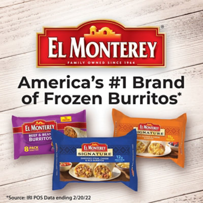 El Monterey Signature Beef Black Bean & Three Cheese Loaded Nacho Chimichanga Single Serve - 4.8 Oz - Image 3