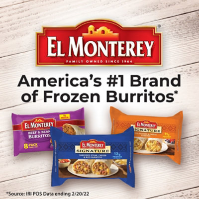 El Monterey Signature Beef Black Bean & Three Cheese Loaded Nacho Chimichanga Single Serve - 4.8 Oz - Image 4