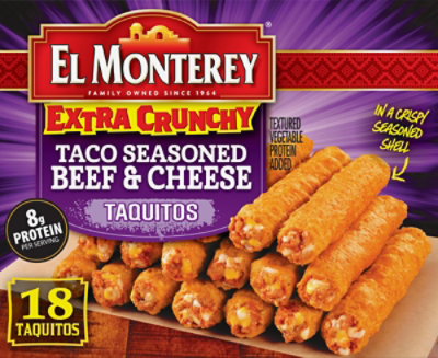 El Monterey Extra Crunchy Taco Seasoned Beef And Cheese Taquito 18 Count - 20.7 Oz - Image 8