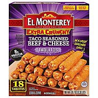 El Monterey Extra Crunchy Taco Seasoned Beef And Cheese Taquito 18 Count - 20.7 Oz - Image 2